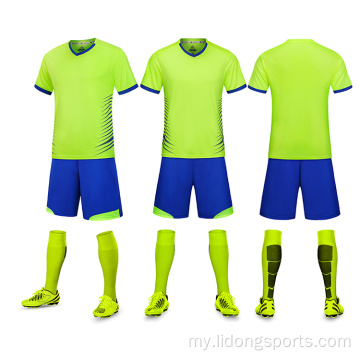 Model အသစ်နောက်ဆုံးပေါ်ဘောလုံးပြိုင်ပွဲ Jersey Designs Soccer Uniform